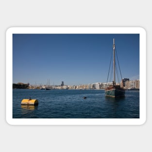 Tall Ship at Sliema, Malta Sticker